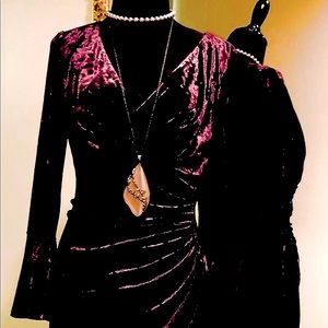 Truly Velvet Cabernet Lauren Ralph Lauren dress